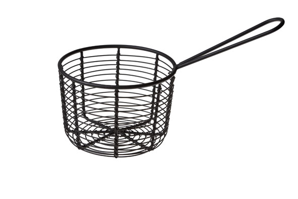 Panier frites rond Noir 10,5xH8,3cm